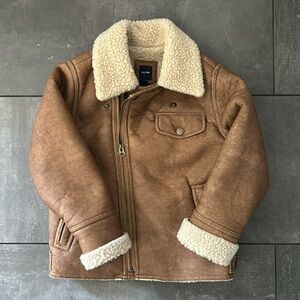 Gap Kids sherpa lined aviator bomber jacket